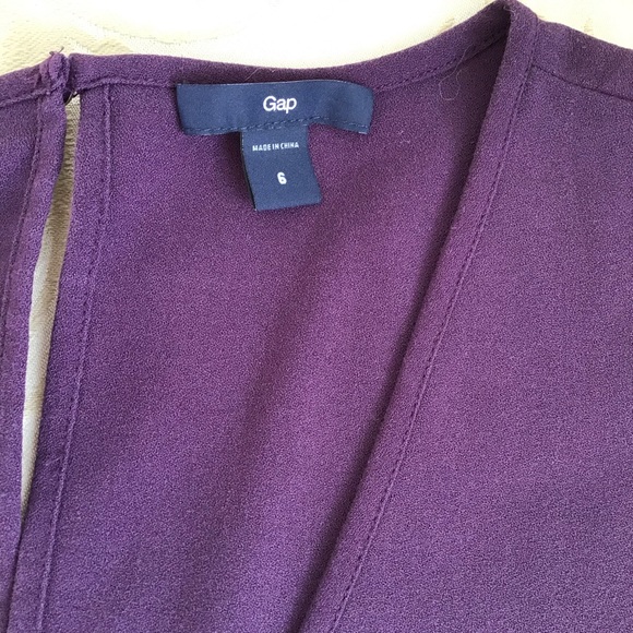 GAP - Cascading Sleeveless Sheath Dress in Plum - Size 6 EUC - Picture 6 of 14